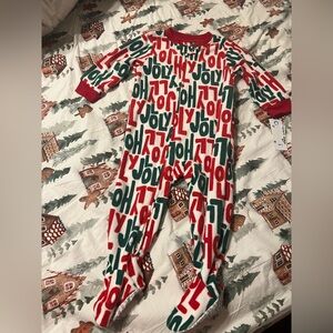 Carters Christmas Festive Red and Green Toddler One Piece Fleece-18M